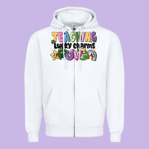 Teaching Lucky Charms Zipper Hoodie Designed By Cowhidedigitalart