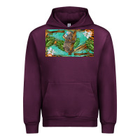 Mauve Wine koala cup Urban Hoodie - BarkalooDesign