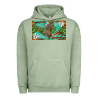 Pigment Oil Green koala cup Urban Hoodie - BarkalooDesign