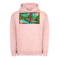 Pigment Salmon koala cup Urban Hoodie - BarkalooDesign
