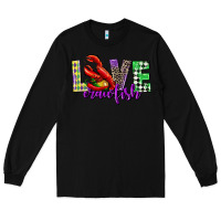 Black love crawfish mardi gras Long Sleeve Tee - CowGirlArtShop