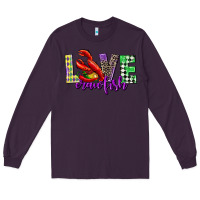 Plum love crawfish mardi gras Long Sleeve Tee - CowGirlArtShop