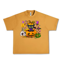 Peanut Butter Black cat pumpkin Urban Heavy Tee - NancyCooperArtShop