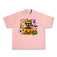 Salmon Black cat pumpkin Urban Heavy Tee - NancyCooperArtShop
