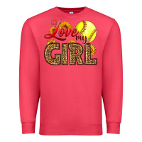 Cardinal Love My Girl Softball Premium Sweatshirt - LillyAllenDesigns