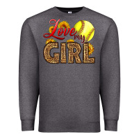 Charcoal Heather Love My Girl Softball Premium Sweatshirt - LillyAllenDesigns