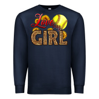 Navy Love My Girl Softball Premium Sweatshirt - LillyAllenDesigns