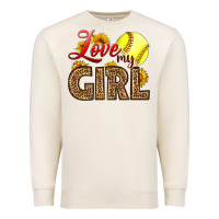 Sandshell Love My Girl Softball Premium Sweatshirt - LillyAllenDesigns