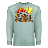Seafoam Love My Girl Softball Premium Sweatshirt - LillyAllenDesigns