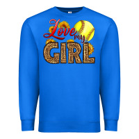 True Royal Love My Girl Softball Premium Sweatshirt - LillyAllenDesigns
