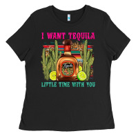Black i want tequila little time with you Ladies Tee - LillyAllenDesigns