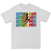 Dove Grey autism mom lightning bolt Premium Tee - LillyAllenDesigns