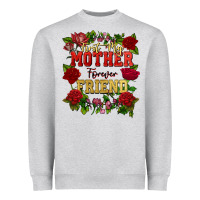 Heather Grey First my mother forever my friend Mother's Day Heavyweight Sweatshirt - FaDigitalArtStudio