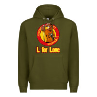 Army Green l for love Premium Hoodie - tuanDangUi