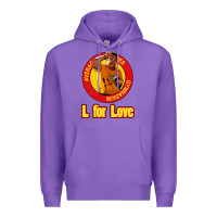 Purple l for love Premium Hoodie - tuanDangUi
