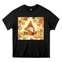 Black fall gnome Heavy Core Tee - MaliasSmallBusiness