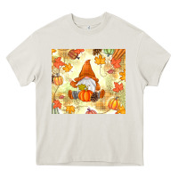 Cream fall gnome Heavy Core Tee - MaliasSmallBusiness