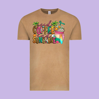 Iced Coffee And Sunshine Summer Vintage Tee Designed By Jasminsmagicworld