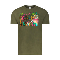Vintage Olive iced coffee and sunshine summer Vintage Tee - Jasminsmagicworld