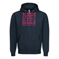 Navy the magic is in our diference Zipper Hoodie - CowhideDigitalArt
