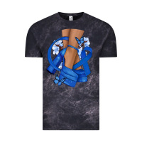 Cloud Black Colon Cancer diva blue ribbon Vintage Tee - NancyCooperArtShop