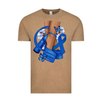 Vintage Coffee Colon Cancer diva blue ribbon Vintage Tee - NancyCooperArtShop