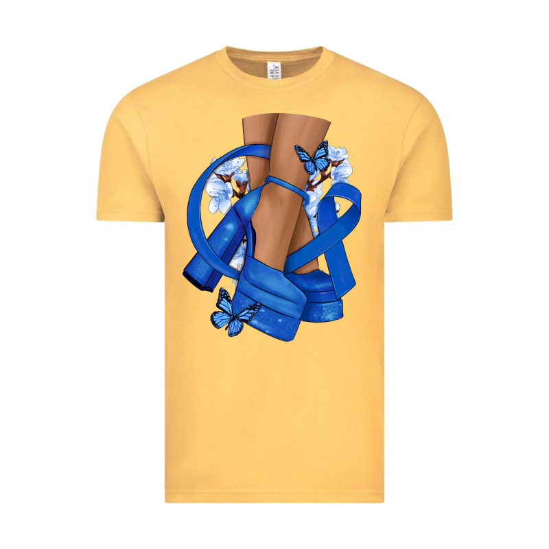 Colon Cancer Diva Blue Ribbon Vintage Tee by NancyCooperArtShop | Teevron