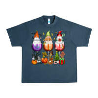Hallothanksmas Wine Glasses And Gnomes Urban Heavy Tee | Teevron