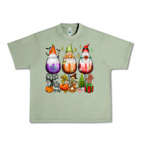 Oil Green Hallothanksmas wine glasses and gnomes Urban Heavy Tee - texasbilliewilder