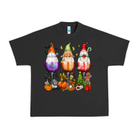 Pigment Black Hallothanksmas wine glasses and gnomes Urban Heavy Tee - texasbilliewilder