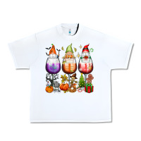 White Hallothanksmas wine glasses and gnomes Urban Heavy Tee - texasbilliewilder