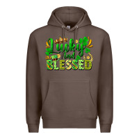 Coffee lucky and blessed Premium Hoodie - FaDigitalArtStudio