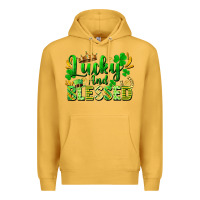 Mustard lucky and blessed Premium Hoodie - FaDigitalArtStudio