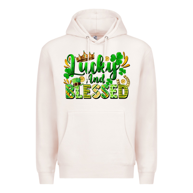 Lucky And Blessed Premium Hoodie by FaDigitalArtStudio | Teevron
