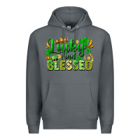 Rock lucky and blessed Premium Hoodie - FaDigitalArtStudio