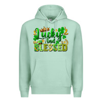 Seafoam lucky and blessed Premium Hoodie - FaDigitalArtStudio