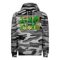 Slate Camo lucky and blessed Premium Hoodie - FaDigitalArtStudio