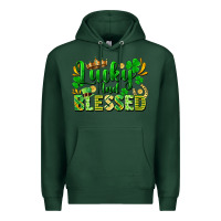 Sports Green lucky and blessed Premium Hoodie - FaDigitalArtStudio