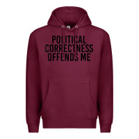 Burgundy Political Correctness Offends Me Premium Hoodie - tuanDangUi
