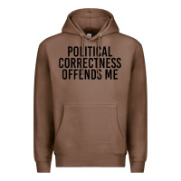 Chestnut Political Correctness Offends Me Premium Hoodie - tuanDangUi