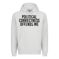 Dove Grey Political Correctness Offends Me Premium Hoodie - tuanDangUi