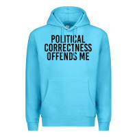 Ocean Blue Political Correctness Offends Me Premium Hoodie - tuanDangUi