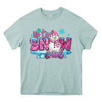 Arona up to snow good pink christmas winter snowman Heavy Core Tee - MaliasSmallBusiness