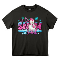 Asphalt up to snow good pink christmas winter snowman Heavy Core Tee - MaliasSmallBusiness