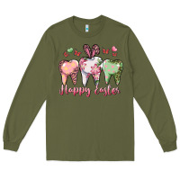 Army Green happy easter dental Long Sleeve Tee - RanaPortraitStore