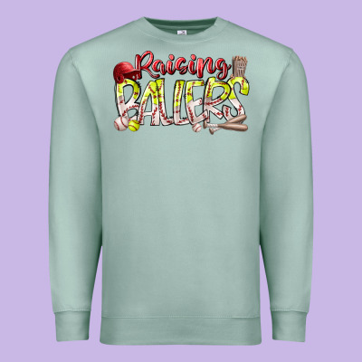 Raising Ballers Premium Sweatshirt Designed By Racoondesign