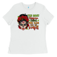 White the most chingona thing you can be is yourself sug Ladies Tee - LillyAllenDesigns