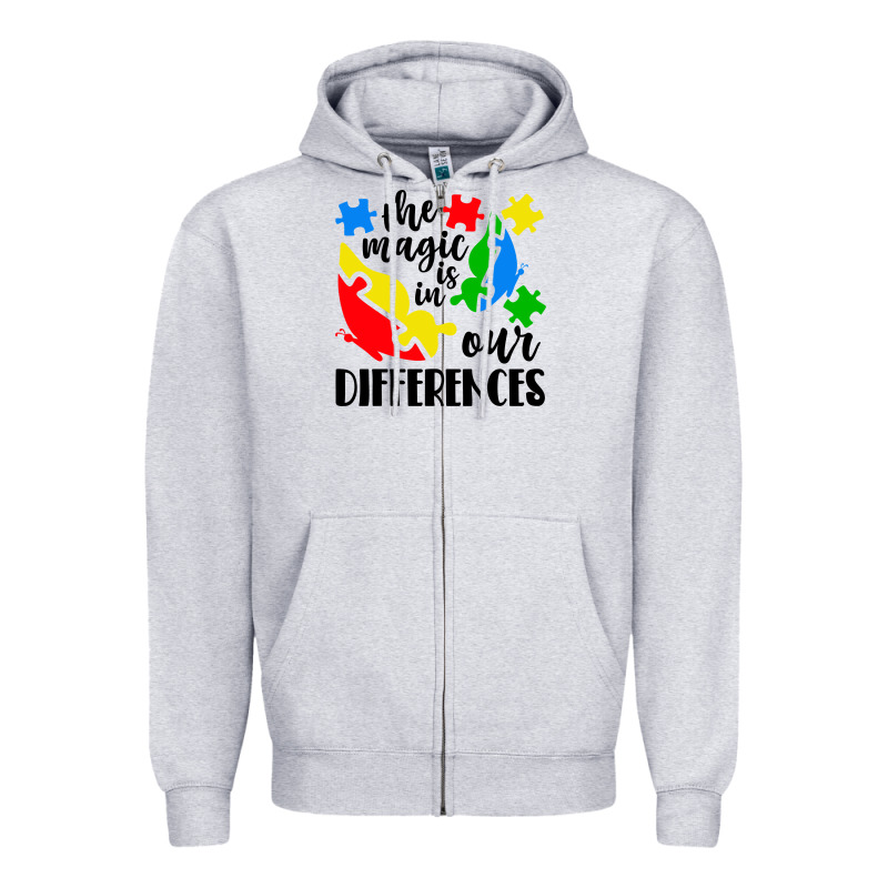 The Magic Is In Our Differences Zipper Hoodie by CowhideDigitalArt | Teevron