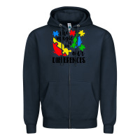 Navy the magic is in our differences Zipper Hoodie - CowhideDigitalArt