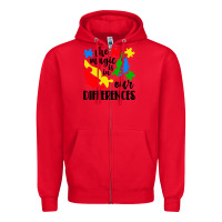 Red the magic is in our differences Zipper Hoodie - CowhideDigitalArt